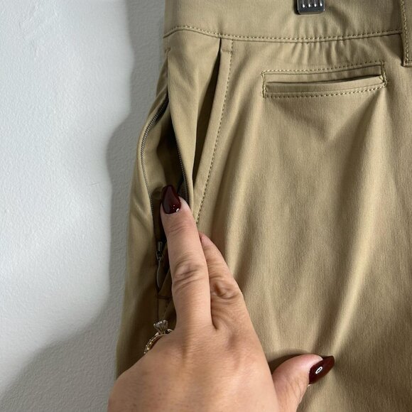 J Crew Stretch Performance Chino Pants Mens 33x34 Khaki Tan 484 Slim Zip Pocket - Picture 5 of 13